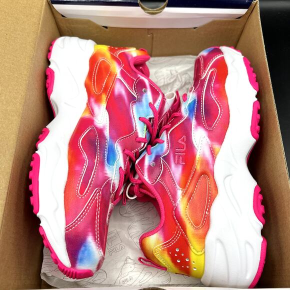 NEW Fila Ray Tracer Women’s Sneakers Pink Multi Size 7.5 5RM01666-785 - Picture 8 of 10